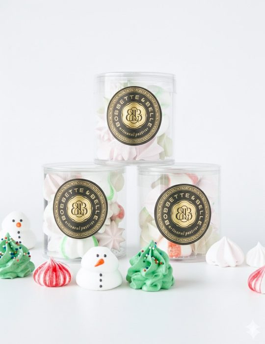 Holiday Piped Meringues